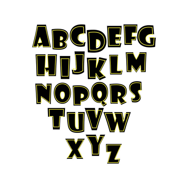 Alphabet. White background. Illustration - Vector, Imagen