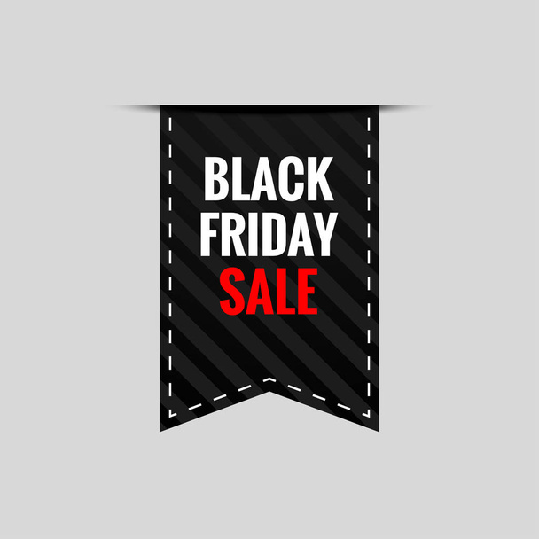 Black Friday Sale tape banner - isolated vector illustration - Vetor, Imagem