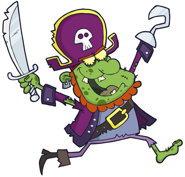 Пірат зомбі з мечем - Фото, зображення