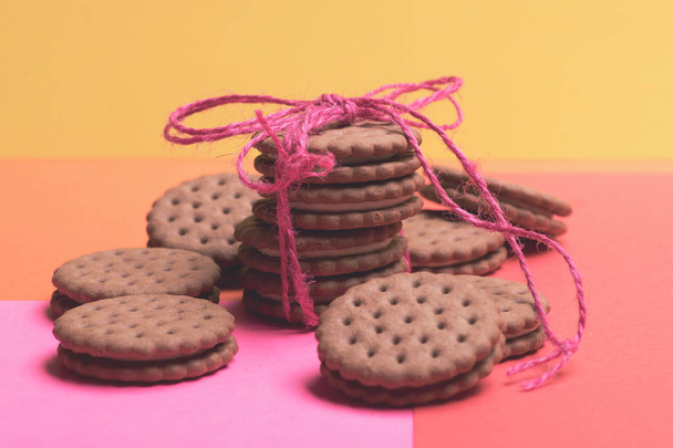 Chocolate chip cookies - Фото, изображение