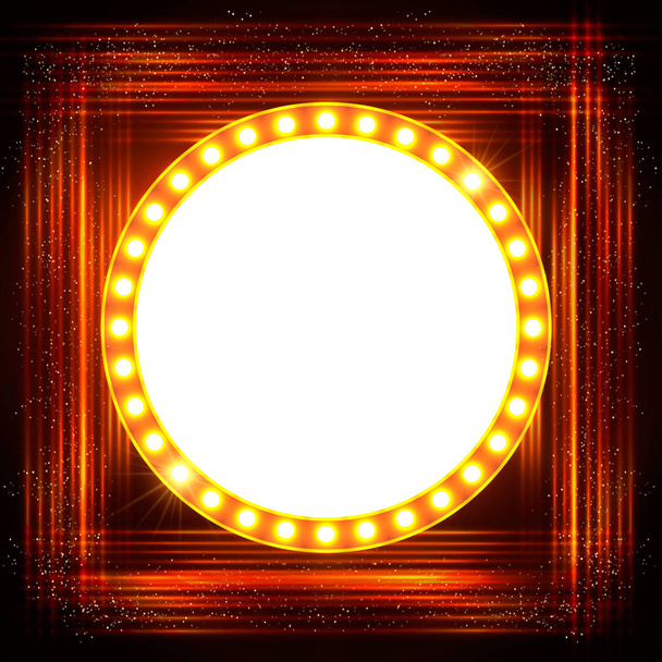 Banner de luz retro brillante abstracto
 - Vector, imagen