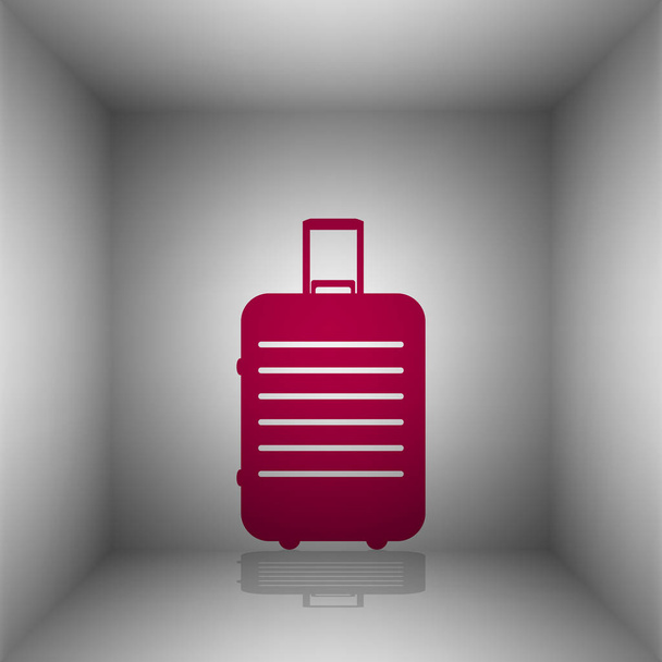 Illustrazione del segno del bagaglio. Icona Bordo con ombra nella stanza
. - Vettoriali, immagini