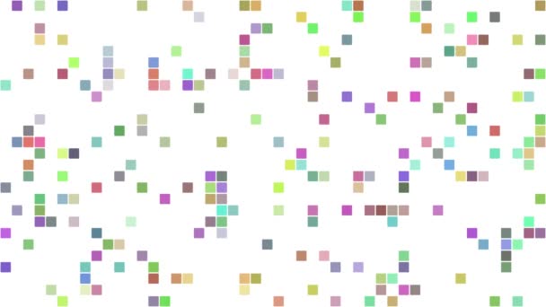 Multicolored pixel square mosaic background - Footage, Video