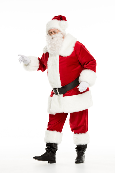 Père Noël posant et gesticulant
 - Photo, image