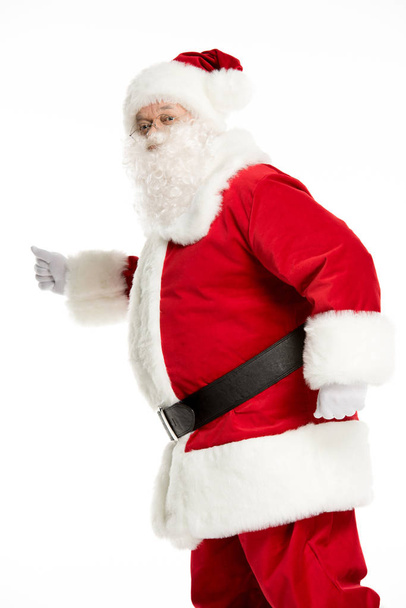 Père Noël posant et gesticulant
 - Photo, image
