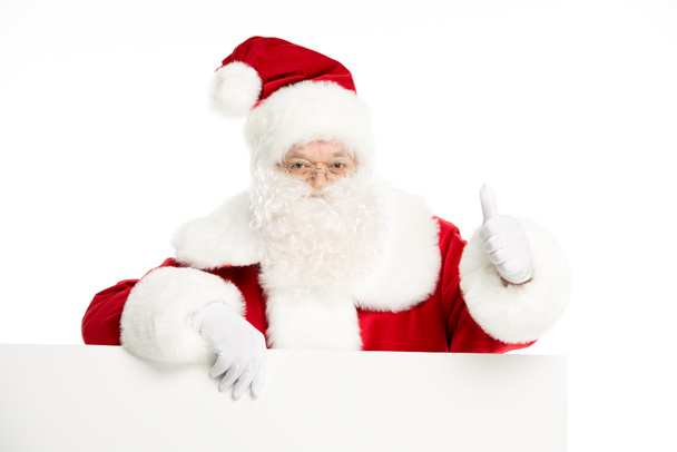 Santa Claus with white board - 写真・画像