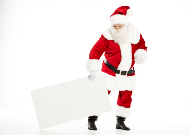 Santa claus s bílou tabuli - Fotografie, Obrázek