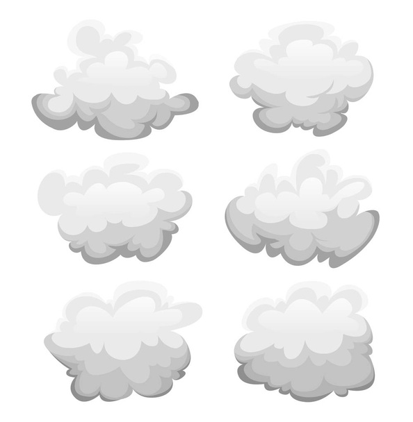 Conjunto de nuvens de desenhos animados
 - Vetor, Imagem