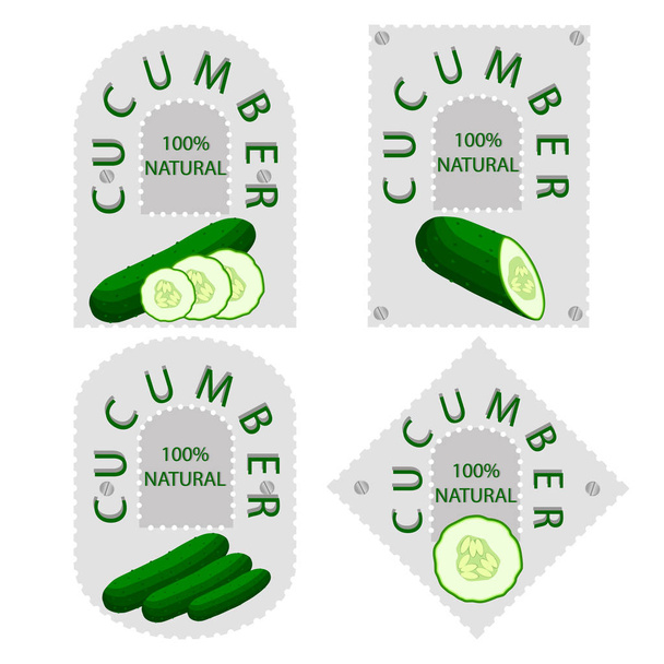 illustration vectorielle du logo du concombre vert
 - Vecteur, image