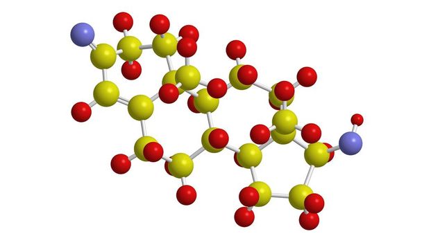 Molekulární struktura hormonu testosteronu, 3d vykreslování  - Fotografie, Obrázek