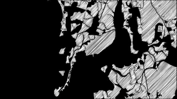Mumbai City mapę animacja nagrań 4k pętli - Materiał filmowy, wideo