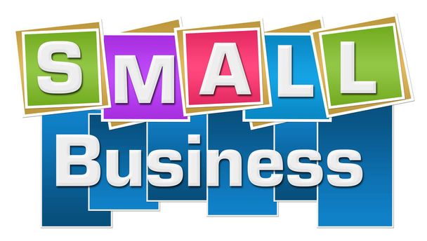 Petites entreprises carrés colorés rayures
  - Photo, image
