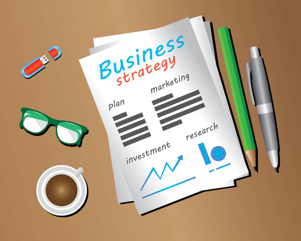 business strategy explanation - Vector, Image