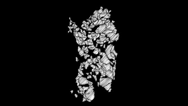 Isla de Cerdeña Mapa Animación Filmación 4K Loop
 - Imágenes, Vídeo