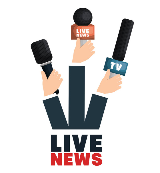 live news equipment icon - Vector, Image