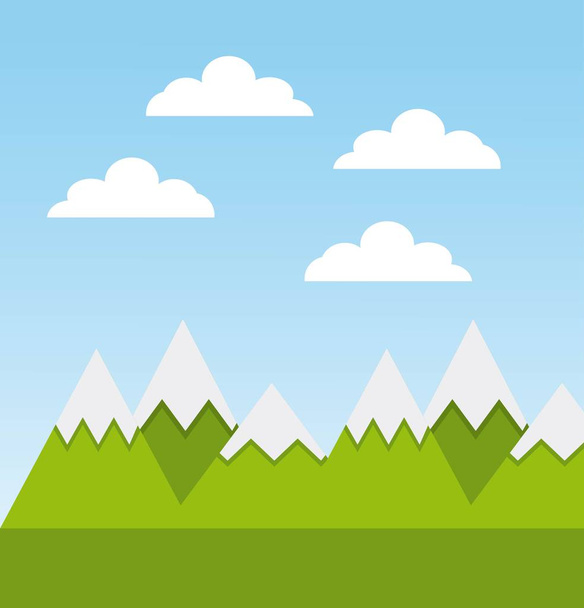 mountains landscape design - Vector, afbeelding
