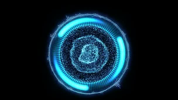 Абстрактний технологічний анімаційний фон з обертовими частинками
 - Кадри, відео