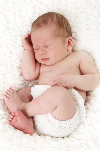 生まれたばかりの赤ちゃんの男の子 - 写真・画像
