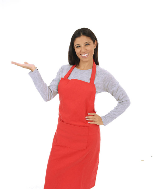 corporate portrait of young attractive hispanic home cook woman  - Photo, Image