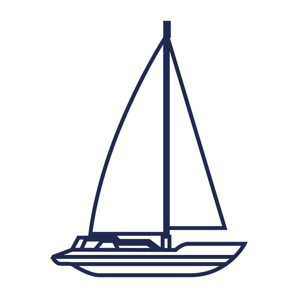 velero marco marítimo icono
 - Vector, imagen
