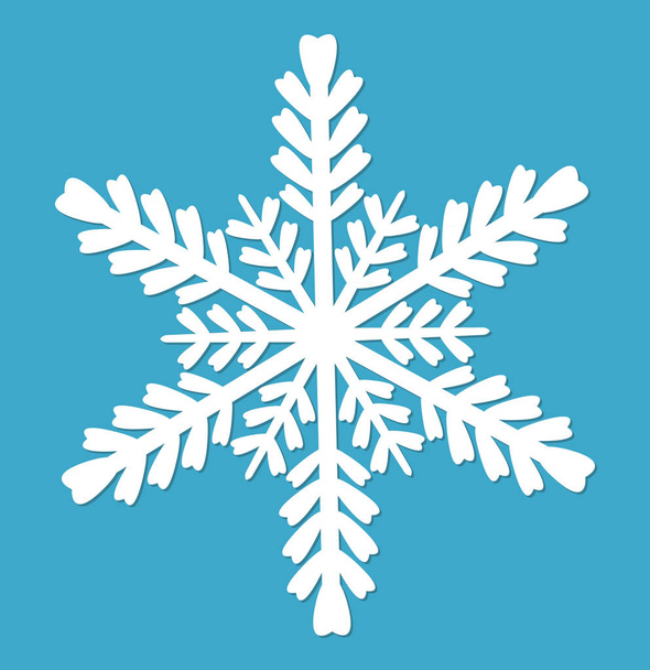 Copo de nieve. icono de estilo plano. elementos de diseño. Ilustración vectorial
 - Vector, Imagen