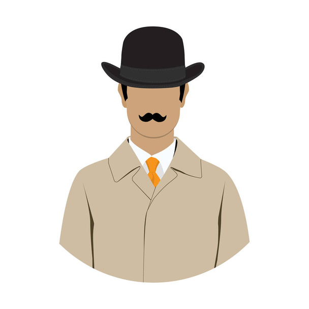 Detective avatar icon - Vektor, obrázek