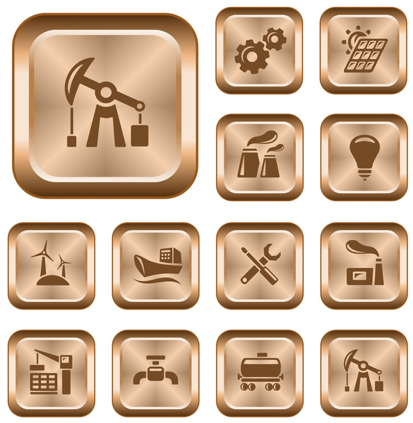 Industrial buttons - Vector, Image
