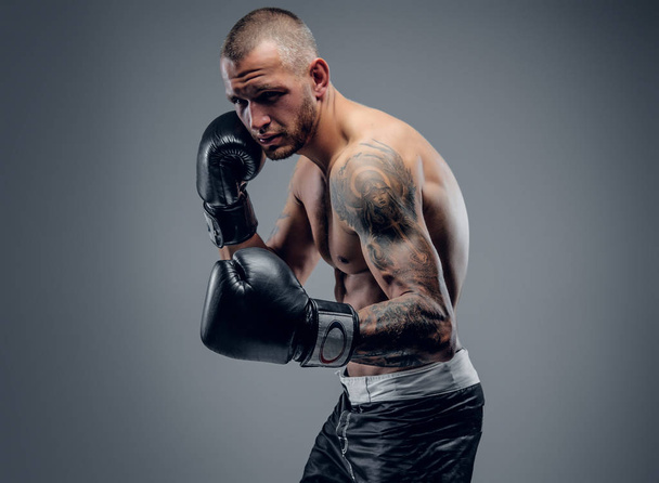 Luchador extremo brutal sin camisa
 - Foto, imagen