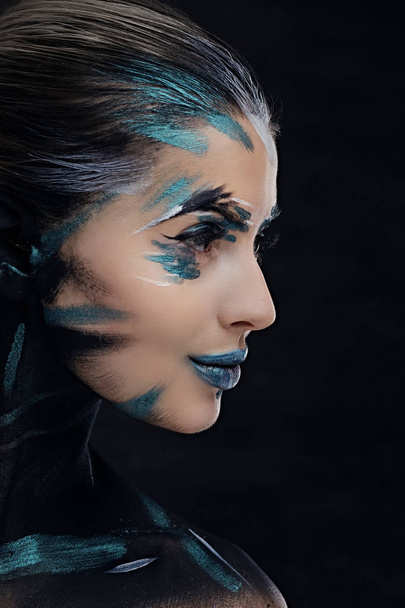Woman with artistic make up - Photo, Image