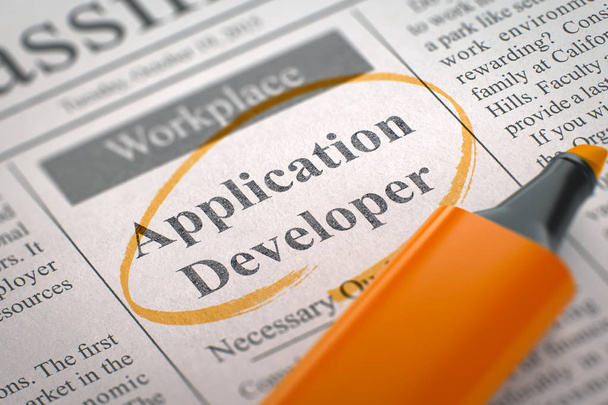 We are Hiring Application Developer. 3D. - Photo, Image