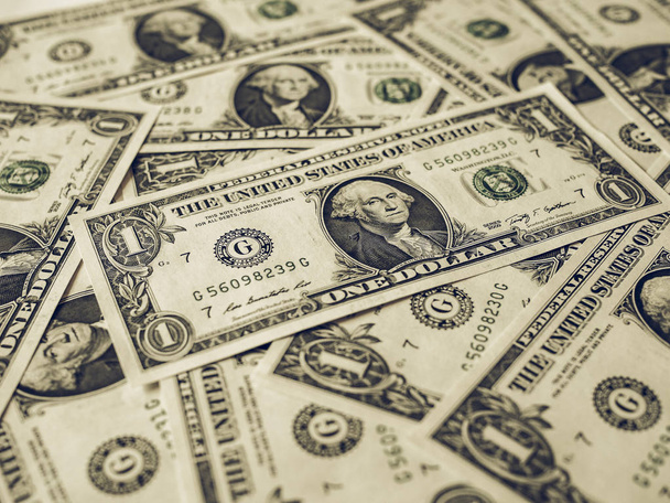 Notas de dólar vintage 1 dólar - Foto, Imagem