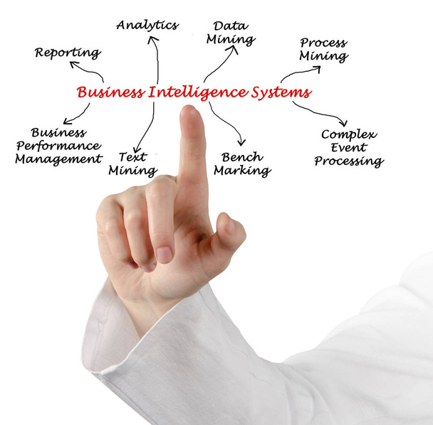 Diagramm von Business Intelligence Systemen - Foto, Bild