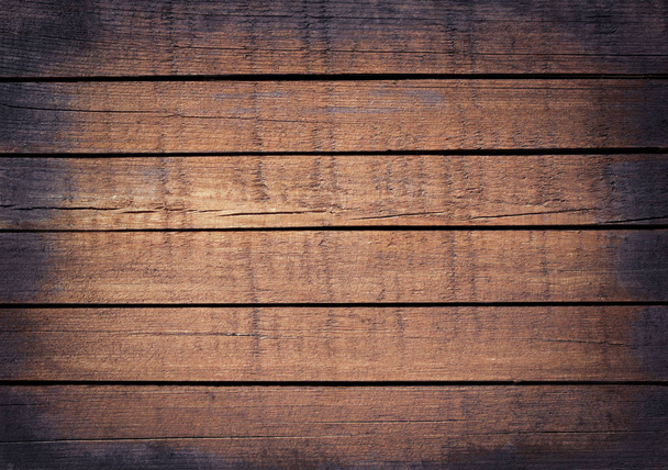 Bruin grunge houten planken, tafelblad, vloeroppervlak - Foto, afbeelding