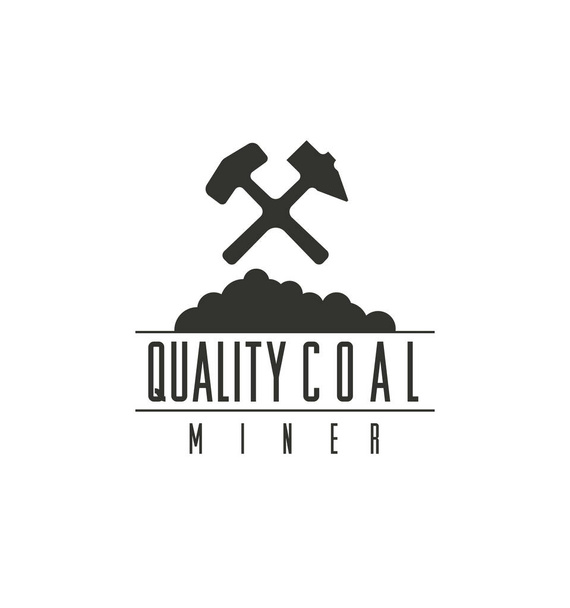 Логотип угольной шахты
 - Вектор,изображение