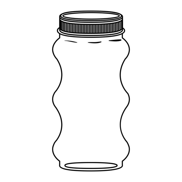 Elszigetelt befőttesüvegbe design - Vektor, kép