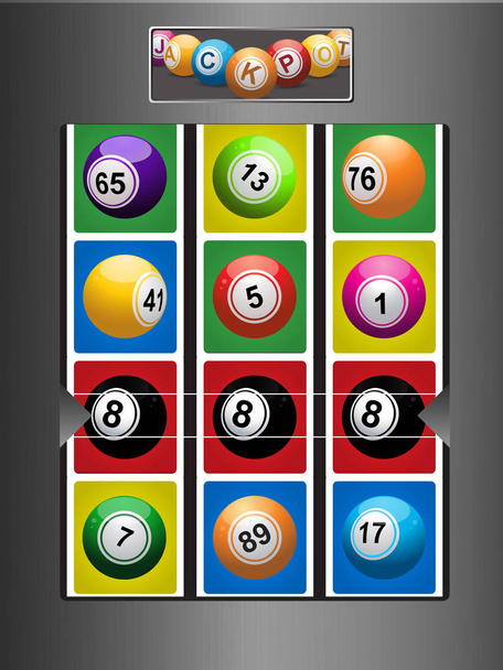 Spielautomat und Jackpot Hintergrund - Vektor, Bild