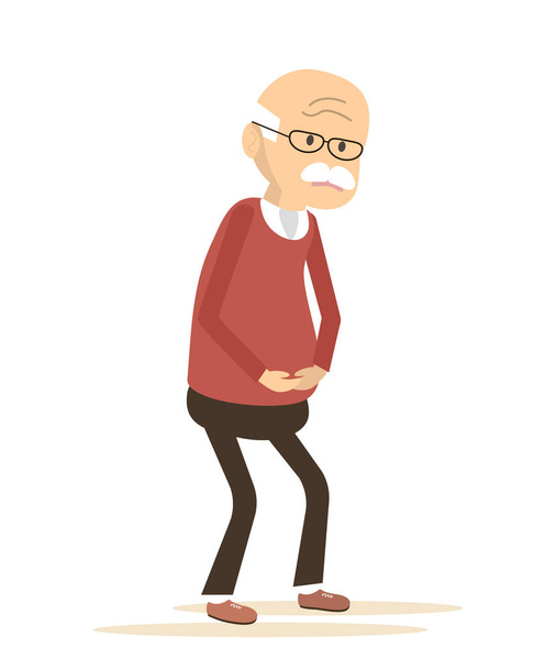 Elderly Man Sick - Vector, Image