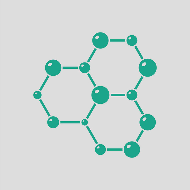 Icon of chemistry hexa connection of atoms - Vector, Image