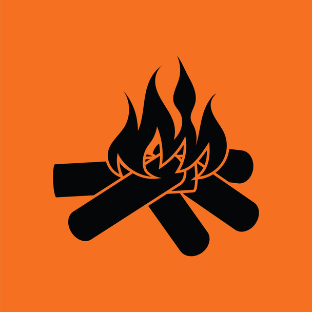 Camping fire  icon - Vector, Image