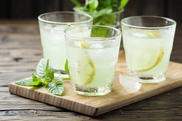 Cocktails with soda and lemon - Foto, Imagen