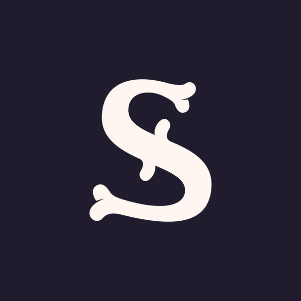 Логотип буквы S из костей
. - Вектор,изображение