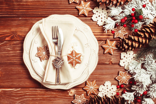 Christmas serving table - Valokuva, kuva
