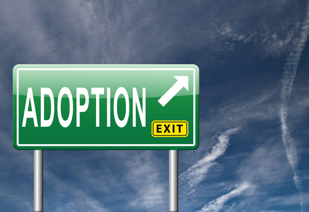 adoption raod sign - Photo, Image