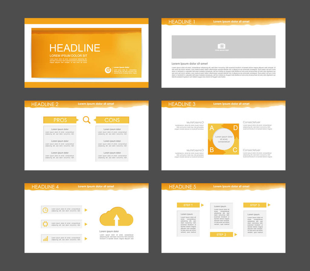 Infographic elements for presentation templates. - Vector, Imagen