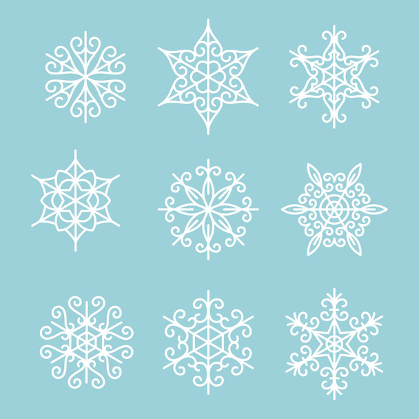 Snowflakes vector design set. - Вектор, зображення