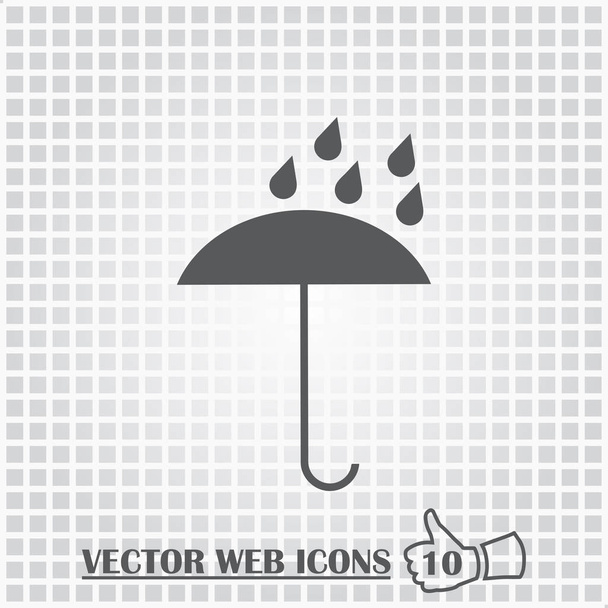 Icono web de paraguas. Estilo de diseño plano
. - Vector, imagen