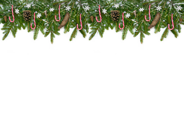 Horní dlouhá vánoční dekorace s lízátka - Fotografie, Obrázek
