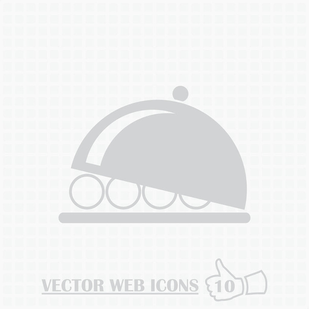 Food platter serving sign icon - Vector, Image