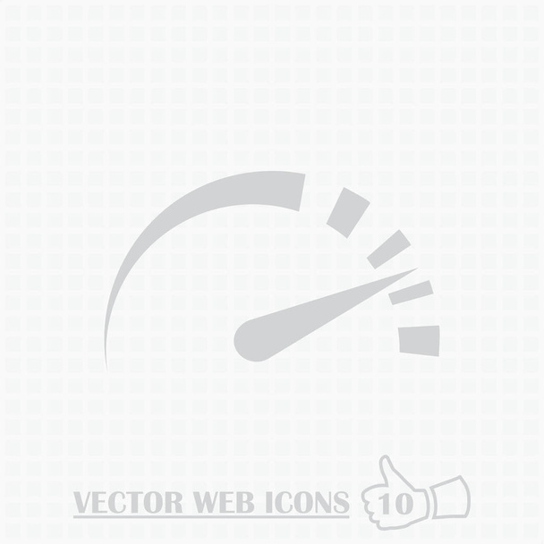 The tachometer, speedometer and indicator icon. Performance measurement symbol. Flat Vector illustration - Vector, Image