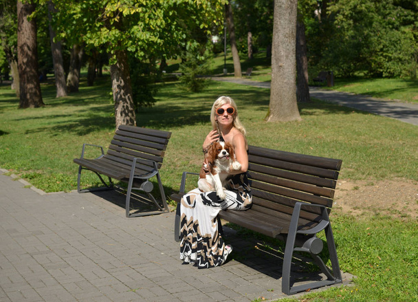 žena se svým psem - Fotografie, Obrázek